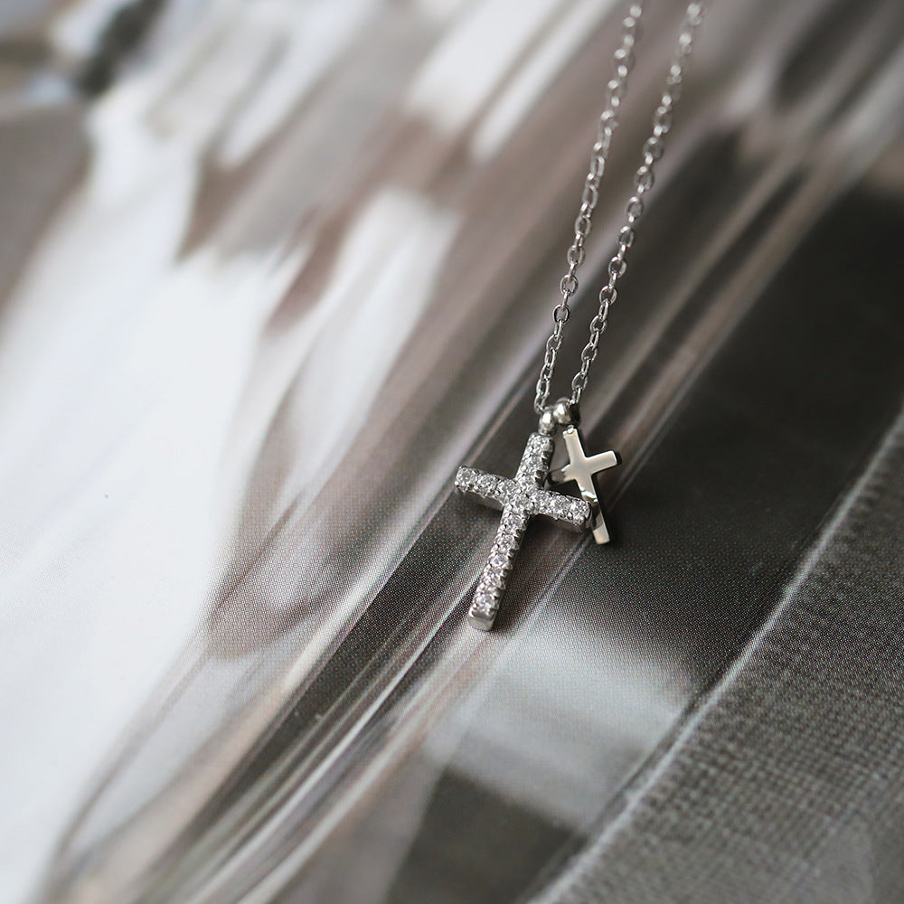 RAWPHASE | CRYSTAL FAITH – Cross Iced-Out Necklace