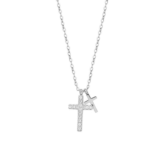 RAWPHASE | CRYSTAL FAITH – Cross Iced-Out Necklace