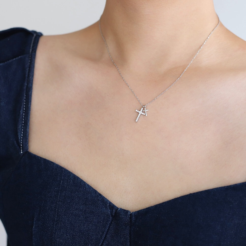 RAWPHASE | CRYSTAL FAITH – Cross Iced-Out Necklace