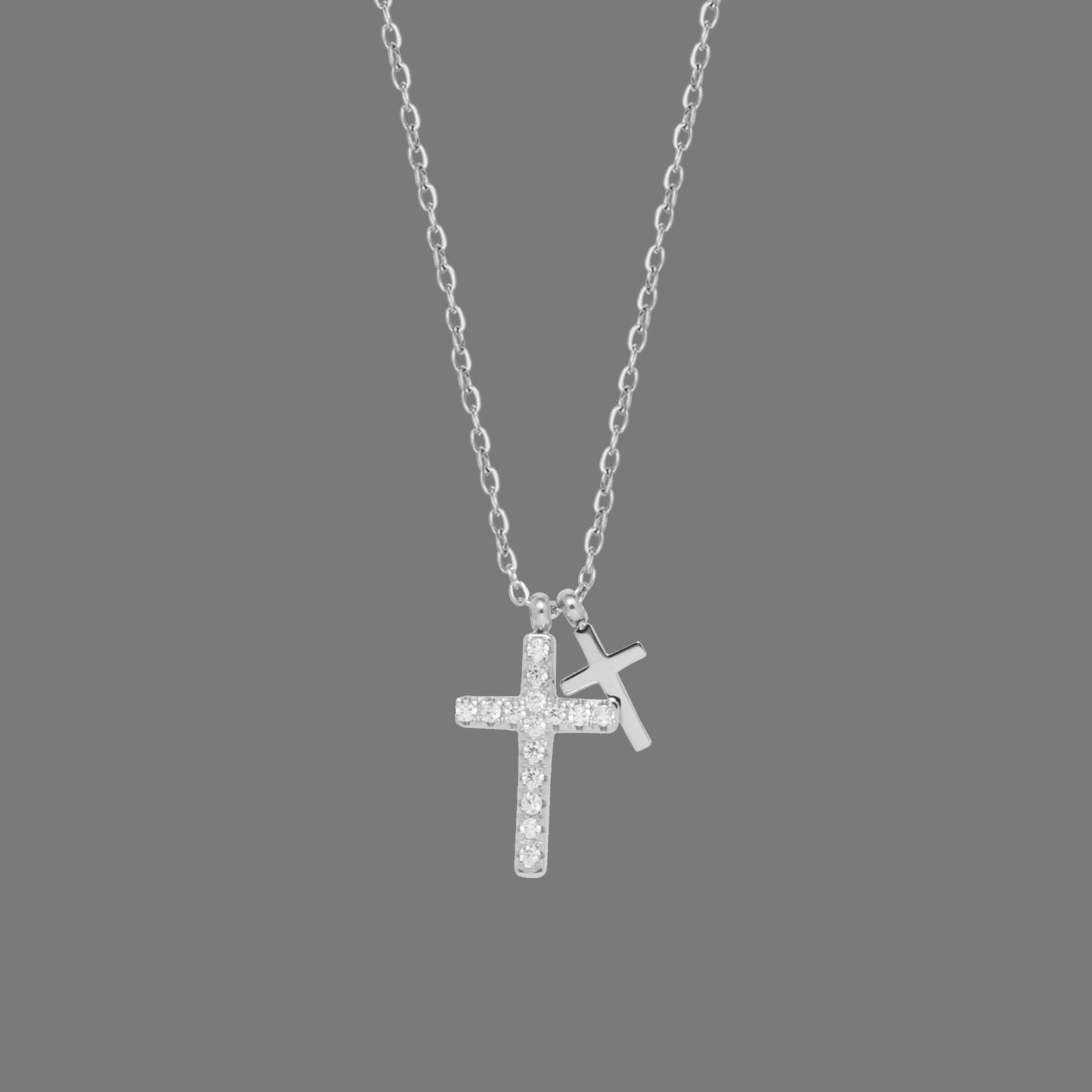 RAWPHASE | CRYSTAL FAITH – Cross Iced-Out Necklace